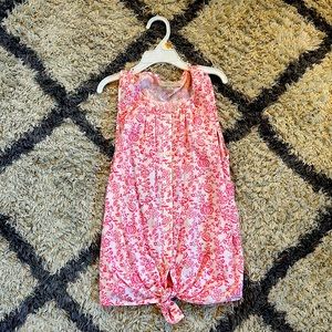 XS LOFT white and pink shirt